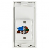 Розетка информационная ИЭК Праймер RJ-45 UTP категория 6 1 модуль белый