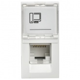 Розетка информационная ИЭК Праймер RJ-45 UTP категория 6 1 модуль белый