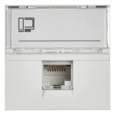 Розетка информационная ИЭК Праймер RJ-45 UTP категория 6 2 модуля белый