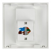 Розетка информационная ИЭК Праймер RJ-45 UTP категория 6 2 модуля белый