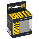 Выключатель карточный ИЭК BRITE 30А сталь (ВС10-1-8-БрС)