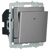 Выключатель карточный ИЭК BRITE 30А сталь (ВС10-1-8-БрС)