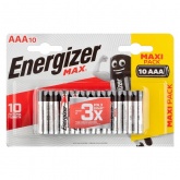 Батарейка Energizer MAX LR03/E92/AAA (упаковка 10шт)