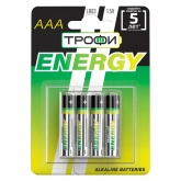 Батарейка Трофи AAA LR03 1.5V ECO Алкалиновая (упаковка 4шт) 5055398694206