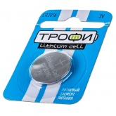 Литиевая батарейка Трофи 2016 CR2016-1BL (упаковка 1шт) 5055398651520