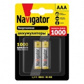 Аккумулятор AAA Navigator HR03 1.2V 1000mAh 94 462 NHR-1000-HR03-BP2 (упаковка 2 шт)