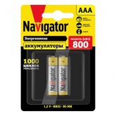 Аккумулятор AAA Navigator HR03 1.2V 800mAh 94 461 NHR-800-HR03-BP2 (упаковка 2 шт)