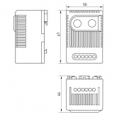 Термостат EKF NO+NC (охлаждение и обогрев) на DIN-рейку 10A 230В IP20