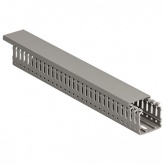 Кабель-канал перфорированный ИЭК Импакт 25х25мм серый (кабельный короб)