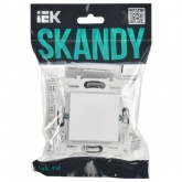 Выключатель одноклавишный ИЭК SKANDY SK-V01W 10А арктический белый