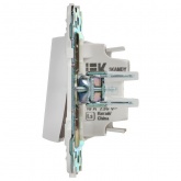 Выключатель одноклавишный с индикацией ИЭК SKANDY SK-V07W 10А арктический белый