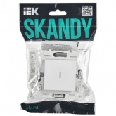 Выключатель одноклавишный с индикацией ИЭК SKANDY SK-V07W 10А арктический белый