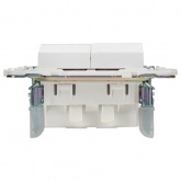 Выключатель двухклавишный ИЭК SKANDY SK-V04W 10А арктический белый