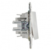 Переключатель одноклавишный с индикацией ИЭК SKANDY SK-V08W 10А арктический белый