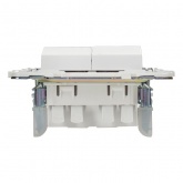 Переключатель двухклавишный ИЭК SKANDY SK-V05W 10А арктический белый