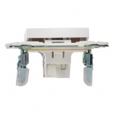 Выключатель кнопочный одноклавишный ИЭК SKANDY SK-V14W 10А арктический белый