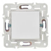Выключатель кнопочный одноклавишный ИЭК SKANDY SK-V14W 10А арктический белый