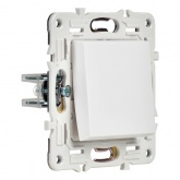 Выключатель кнопочный одноклавишный ИЭК SKANDY SK-V14W 10А арктический белый