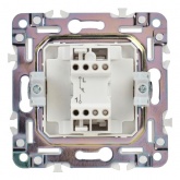 Выключатель кнопочный одноклавишный ИЭК SKANDY SK-V14W 10А арктический белый