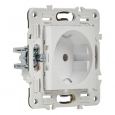 Розетка с заземлением ИЭК SKANDY SK-R05W 16А арктический белый