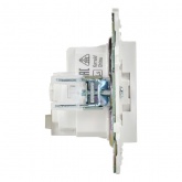 Розетка с заземлением ИЭК SKANDY SK-R05W 16А арктический белый