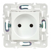 Розетка без заземления ИЭК SKANDY SK-R02W 10А арктический белый