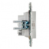 Розетка без заземления ИЭК SKANDY SK-R02W 10А арктический белый