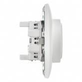 Розетка 2-я с заземлением в сборе ИЭК SKANDY SK-R08W 16А арктический белый