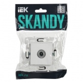 Розетка TV оконечная ИЭК SKANDY SK-A12W арктический белый