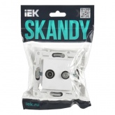 Розетка двойная TV+SAT ИЭК SKANDY SK-A13W арктический белый