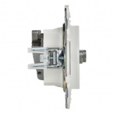 Розетка двойная TV+SAT ИЭК SKANDY SK-A13W арктический белый