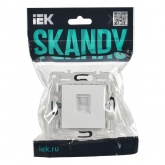 Розетка компьютерная RJ45 кат.5E ИЭК SKANDY SK-K01W арктический белый
