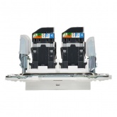 Розетка компьютерная 2-ая RJ45 кат.5E ИЭК SKANDY SK-K03W арктический белый