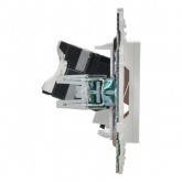 Розетка двойная TV+RJ45 кат.5E ИЭК SKANDY SK-A14W арктический белый