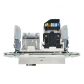 Розетка двойная TV+RJ45 кат.5E ИЭК SKANDY SK-A14W арктический белый