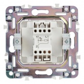 Выключатель одноклавишный с индикацией ИЭК SKANDY SK-V07Bl 10А черный