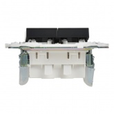 Выключатель двухклавишный с индикацией ИЭК SKANDY SK-V09Bl 10А черный