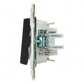 Переключатель одноклавишный с индикацией ИЭК SKANDY SK-V08Bl 10А черный