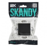 Выключатель кнопочный одноклавишный ИЭК SKANDY SK-V14Bl 10А черный