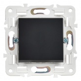 Выключатель кнопочный одноклавишный ИЭК SKANDY SK-V14Bl 10А черный