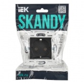 Розетка с заземлением ИЭК SKANDY SK-R05Bl 16А черный
