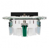 Розетка с заземлением ИЭК SKANDY SK-R06Bl 16А шторки автозажим черный