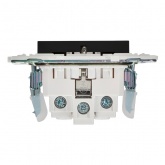 Розетка с заземлением ИЭК SKANDY SK-R04Bl 16А шторки черный