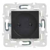 Розетка без заземления ИЭК SKANDY SK-R02Bl 10А черный