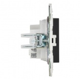 Розетка без заземления ИЭК SKANDY SK-R02Bl 10А черный