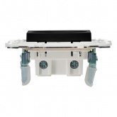 Розетка без заземления ИЭК SKANDY SK-R02Bl 10А черный