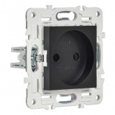 Розетка без заземления ИЭК SKANDY SK-R02Bl 10А черный