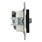 Розетка двойная TV+SAT ИЭК SKANDY SK-A13Bl черный