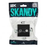 Розетка двойная TV+SAT ИЭК SKANDY SK-A13Bl черный