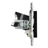 Розетка компьютерная 2-ая RJ45 кат.5E ИЭК SKANDY SK-K03Bl черный